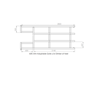 Load image into Gallery viewer, ODE 4 Bar Cattle Division Gate/Panel - Drinker at Hanging End