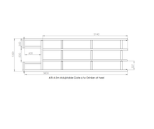 Load image into Gallery viewer, ODE 4 Bar Cattle Division Gate/Panel - Drinker at Hanging End