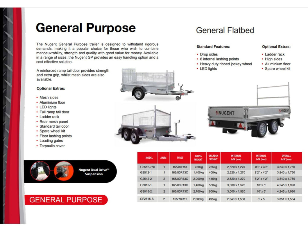 Nugent General purpose trailers