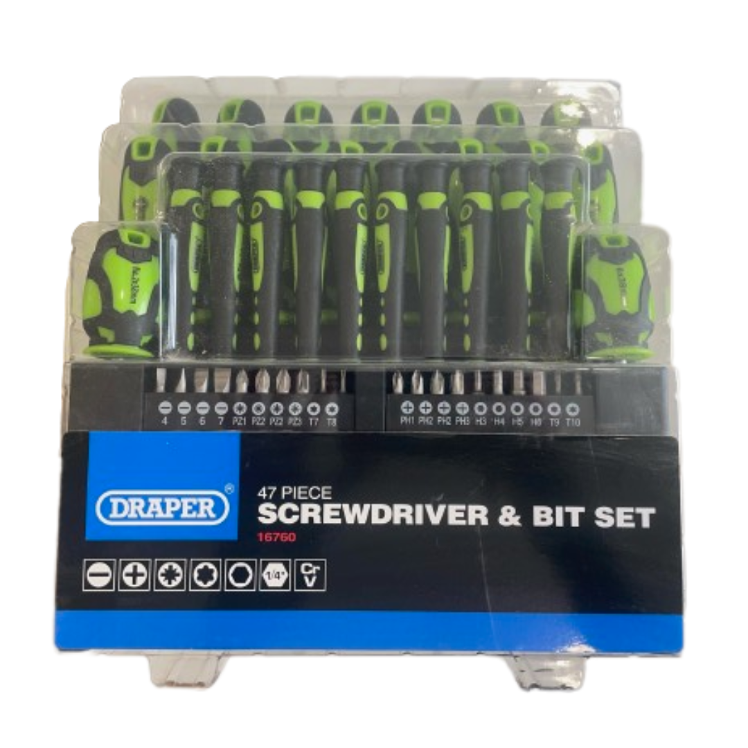 Draper 47 Piece Screwdriver & Bit Set Leam Agri Ltd