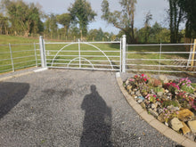 Load image into Gallery viewer, Traditional Gates Painted Galvanised Hoops from Leam Agri Ltd, Tempo, County Fermanagh, Northern Ireland. Serving Fermanagh, Tyrone, Antrim, Down, Londonderry, Armagh, Cavan, Leitrim, Sligo, Monaghan, Donegal, Dublin Carlow, Clare, Cork, Galway, Kerry, Kildare, Kilkenny, Laois, Limerick, Longford, Louth, Mayo, Meath, Monaghan, Offaly, Roscommon, Tipperary, Waterford, Westmeath, Wexford and Wicklow and throughout the United Kingdom