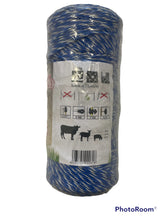 Load image into Gallery viewer, Poly 9 Electric Fencing cord from Leam Agri Ltd, Tempo, County Fermanagh, Northern Ireland. Serving Fermanagh, Tyrone, Antrim, Down, Londonderry, Armagh, Cavan, Leitrim, Sligo, Monaghan, Donegal, Dublin Carlow, Clare, Cork, Galway, Kerry, Kildare, Kilkenny, Laois, Limerick, Longford, Louth, Mayo, Meath, Monaghan, Offaly, Roscommon, Tipperary, Waterford, Westmeath, Wexford and Wicklow and throughout the United Kingdom
