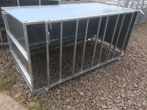 6 x 4' Sheep Creep Feeder Galvanised from Leam Agri Ltd, Tempo, County Fermanagh, Northern Ireland. Serving Fermanagh, Tyrone, Antrim, Down, Londonderry, Armagh, Cavan, Leitrim, Sligo, Monaghan, Donegal, Dublin Carlow, Clare, Cork, Galway, Kerry, Kildare, Kilkenny, Laois, Limerick, Longford, Louth, Mayo, Meath, Monaghan, Offaly, Roscommon, Tipperary, Waterford, Westmeath, Wexford and Wicklow and throughout the United Kingdom