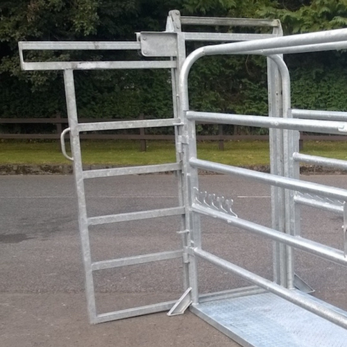 Sliding Rear Crush Gate from Leam Agri Ltd, Tempo, County Fermanagh, Northern Ireland. Serving Fermanagh, Tyrone, Antrim, Down, Londonderry, Armagh, Cavan, Leitrim, Sligo, Monaghan, Donegal, Dublin Carlow, Clare, Cork, Galway, Kerry, Kildare, Kilkenny, Laois, Limerick, Longford, Louth, Mayo, Meath, Monaghan, Offaly, Roscommon, Tipperary, Waterford, Westmeath, Wexford and Wicklow and throughout the United Kingdom