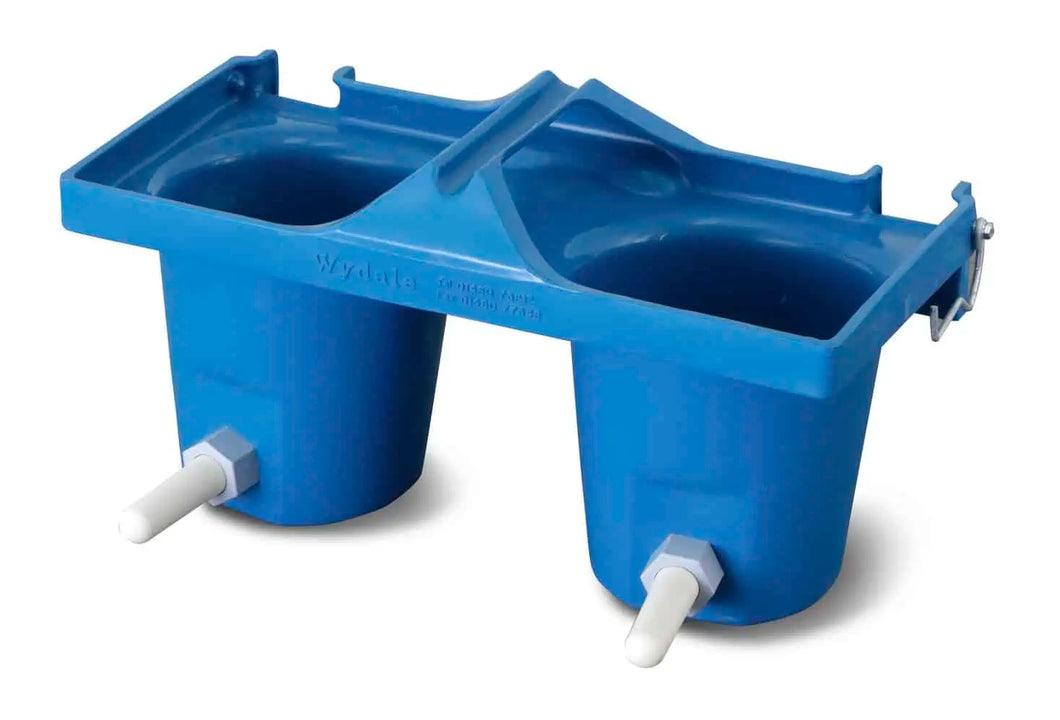 Twin Calf Milk Bucket Feeder from Leam Agri Ltd, Tempo, Enniskillen, County Fermanagh, Northern Ireland. Serving Fermanagh, Tyrone, Antrim, Down, Londonderry, Armagh, Cavan, Leitrim, Sligo, Monaghan, Donegal, Dublin Carlow, Clare, Cork, Galway, Kerry, Kildare, Kilkenny, Laois, Limerick, Longford, Louth, Mayo, Meath, Monaghan, Offaly, Roscommon, Tipperary, Waterford, Westmeath, Wexford and Wicklow and throughout the United Kingdom, NI, ROI
