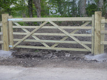 Load image into Gallery viewer, Open Rail Swedish Redwood Timber Gate
